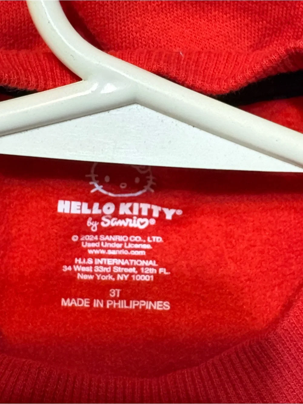 Hello Kitty Red Sweatshirt with Pink Bow Graphic